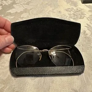 Accessories | Wwii Gold Filled Wire Rim Eye Glasses Case  WWII GOLD filled Wite Rim Glasses & case main image 0